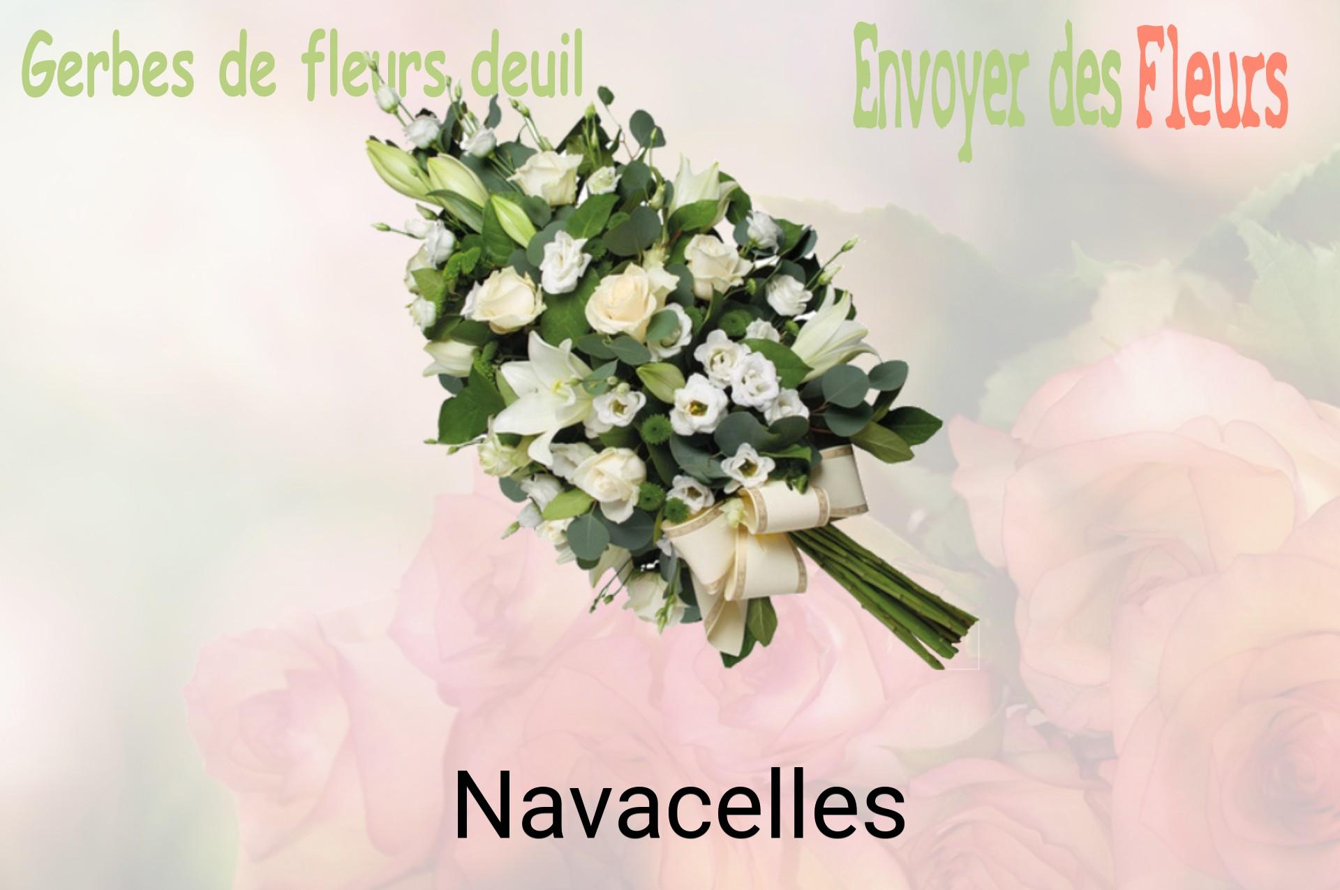 Gerbe de fleurs de deuil livrée à Navacelles
